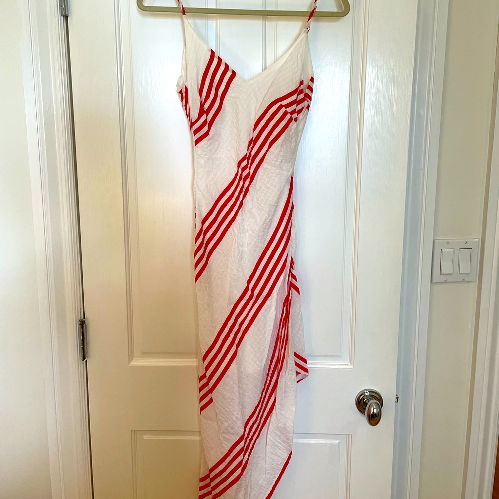 Franco red and white maxi dress. Size small.